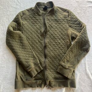 H&M Women's Olive Quilted Zip-Up Jacket